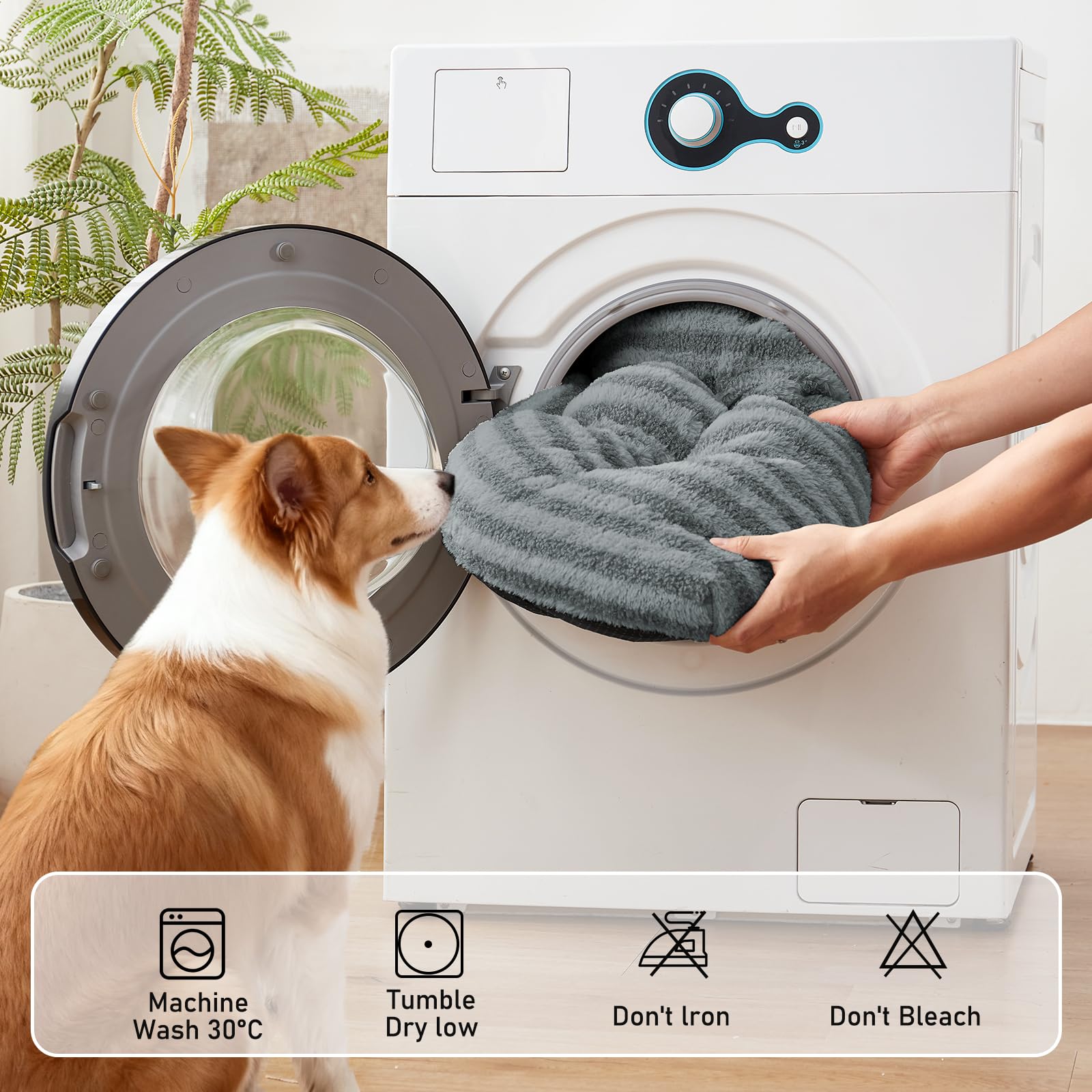 FURTIME Washable XXL Dog Bed for Extra Large Dogs, Giant Deluxe Bed