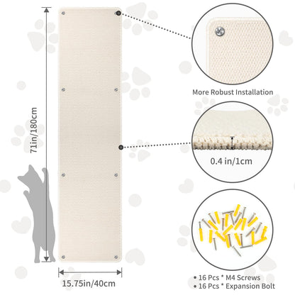 FHTONGE 71x15.8 Thickened Cat Wall Climbing Carpet with 16 Furniture