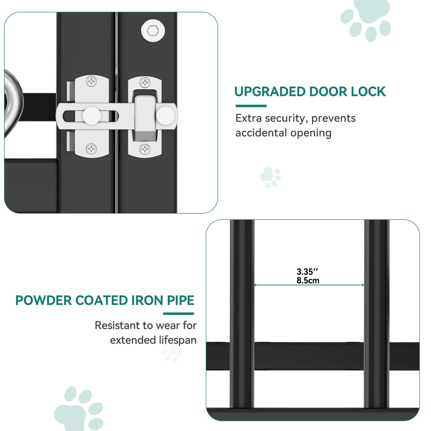 YITAHOME Outdoor Dog Enclosure with Rotating Feeder Bowls, 4'L Feeder