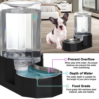 Sfozstra Large Dog Water Dispenser: Automatic Gravity Water Feeder