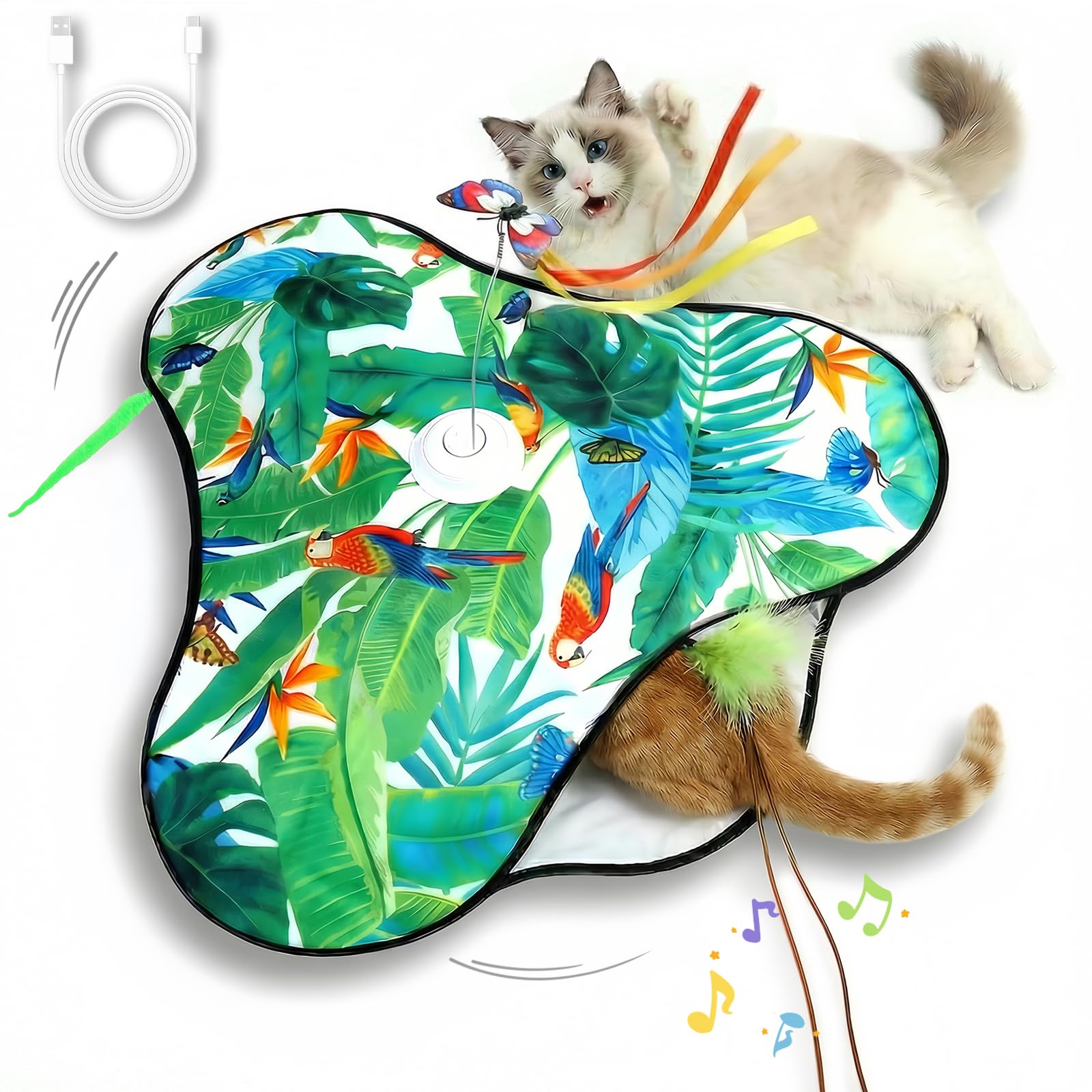SDWUBQ Interactive Cat Toys Rechargeable,Moving Concealed Toys
