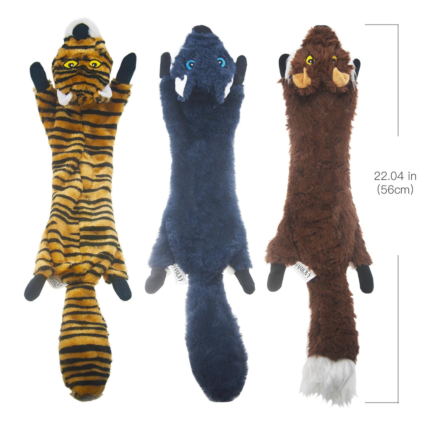 SHARLOVY Dog Squeaky Toys 5 Pack, Pet Crinkle Toy No Stuffing Plush