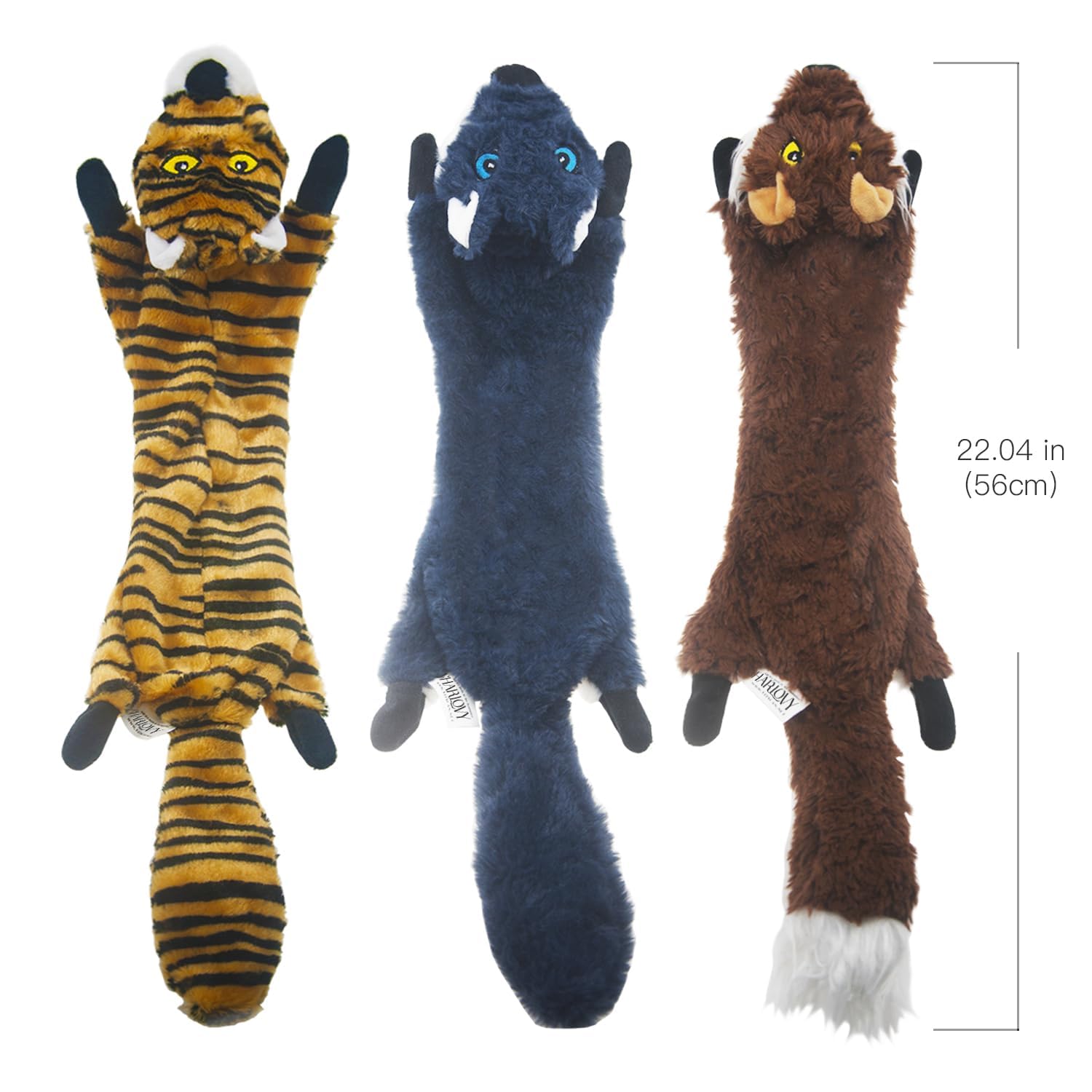SHARLOVY Dog Squeaky Toys 5 Pack, Pet Crinkle Toy No Stuffing Plush