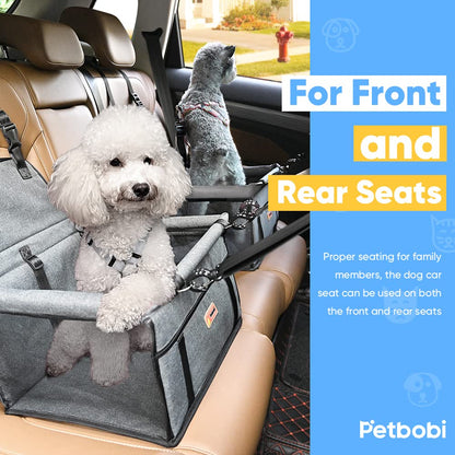 Petbobi Pet Reinforce Car Booster Seat for Dog Portable and Seat