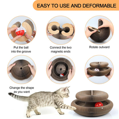 Magic Organ Cat Scratching Board, Interactive Scratch Pad with a Pad