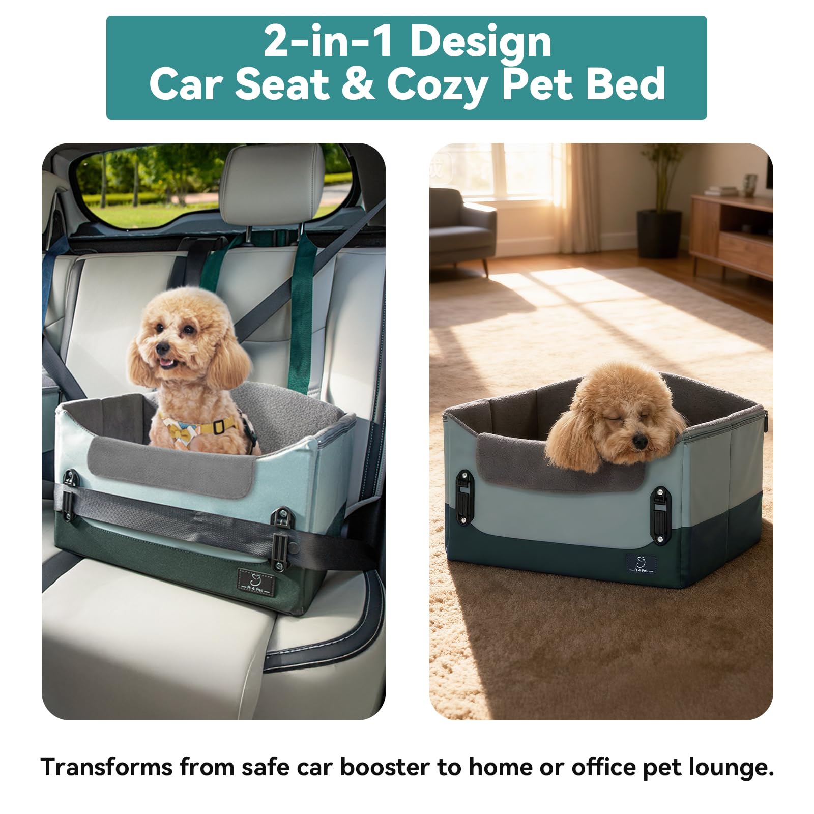 A4Pet Small Dog Car Seat for Small Dogs Dog Booster Car Seat