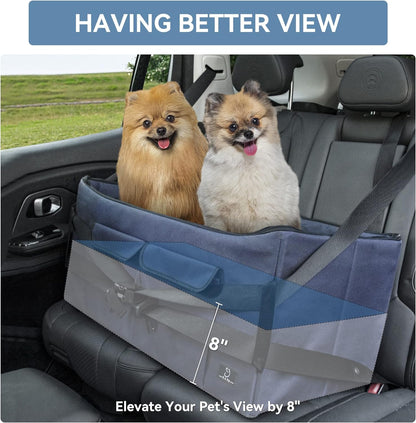 A 4 Pet Dog Car Seat for Medium/Large Dog or 2 Small Dogs, Seat