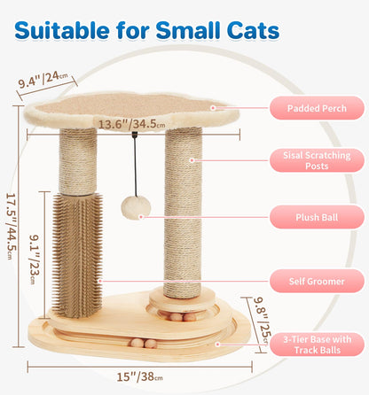 Made4Pets Cat Scratching Post, Cat Self Groomer for Indoor Scratcher