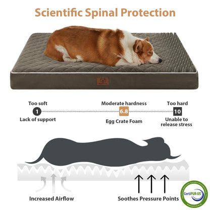 WNPETHOME Orthopedic XL Dog Bed for Crate, Waterproof Extra Bed