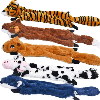 SHARLOVY Dog Squeaky Toys 5 Pack, Pet Crinkle Toy No Stuffing Plush