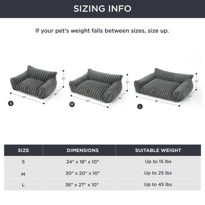 Bedsure ComfyFleece Cat Couch for Pets Fluffy Cat Sofa