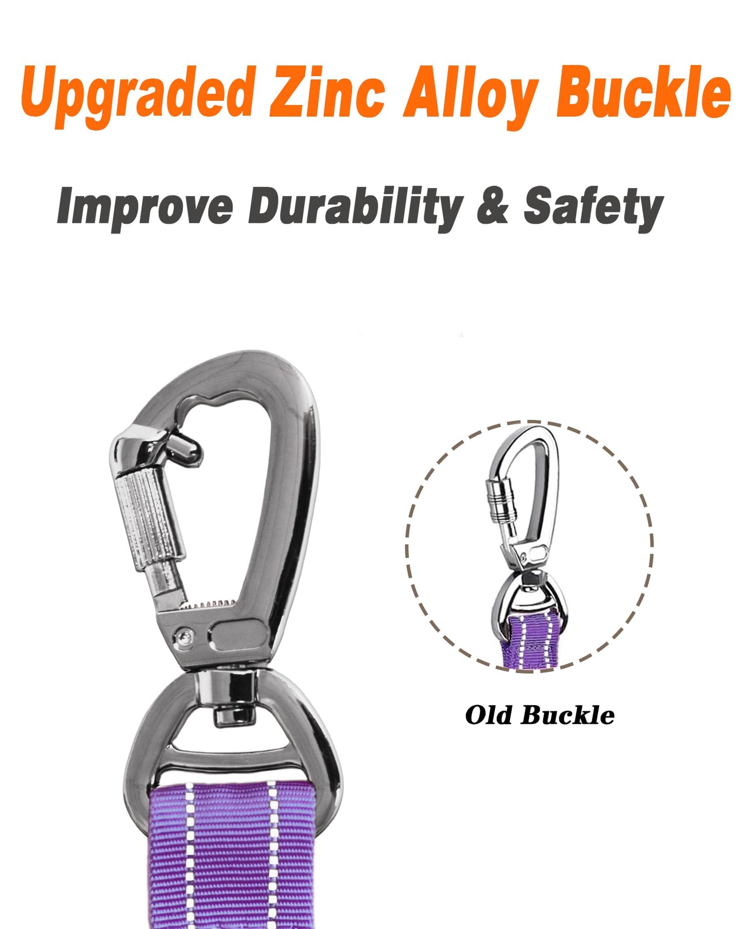 AUBELL Tactical Dog Leash Heavy Duty,4- Reflective Strong No Pull Seat