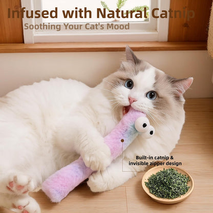 2BB Cat Kicker Toys 3 Pack, Quiet Catnip Toy Pillows for Indoor Catnip