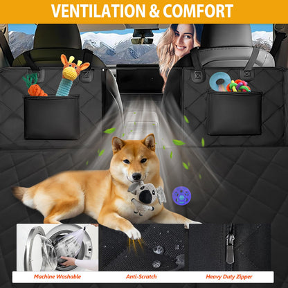 ROUWINNE Back Seat Extender for Dogs-Large Space, Dog Car Seat Cover