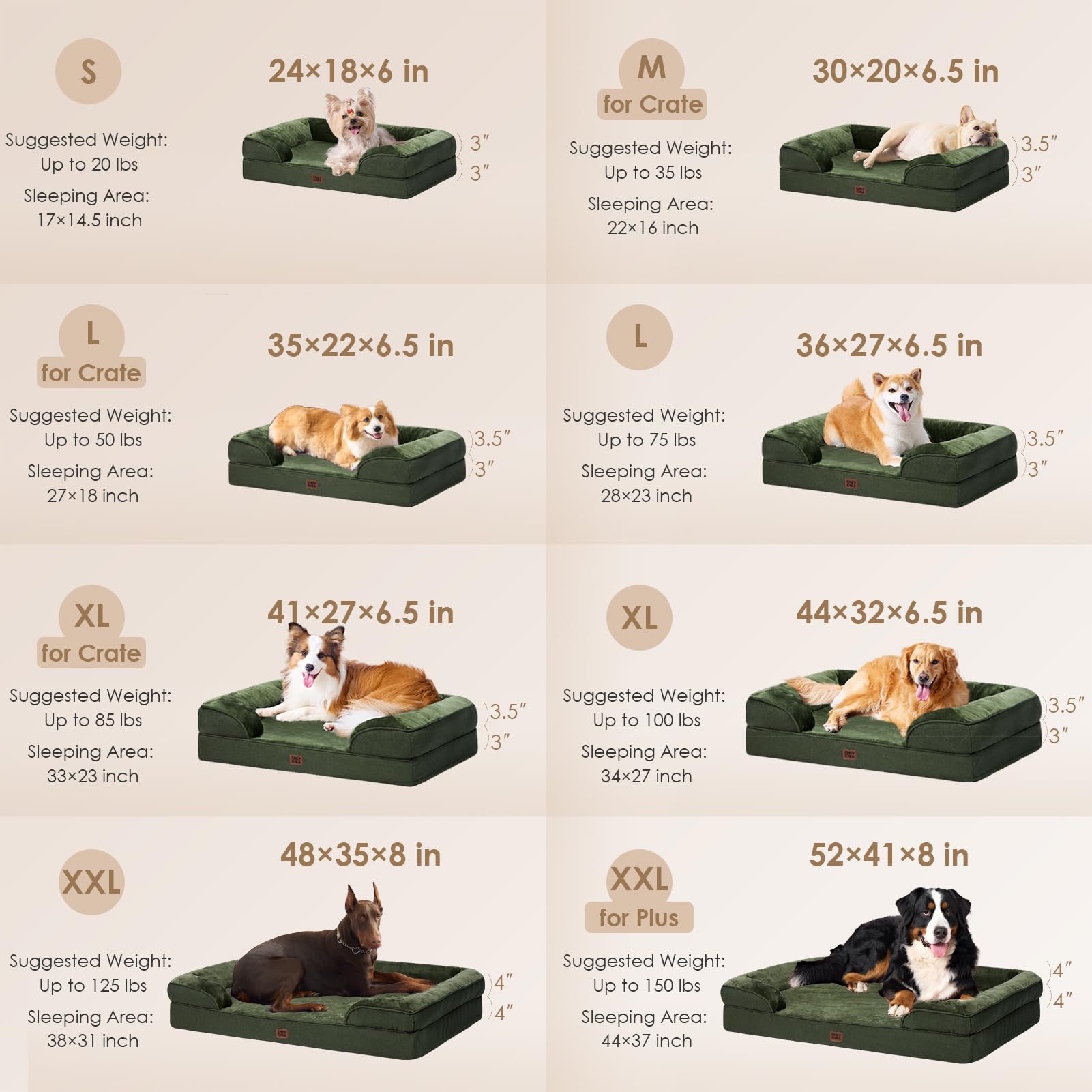 EHEYCIGA Orthopedic Dog Beds for Large Dogs, Waterproof Memory Bed