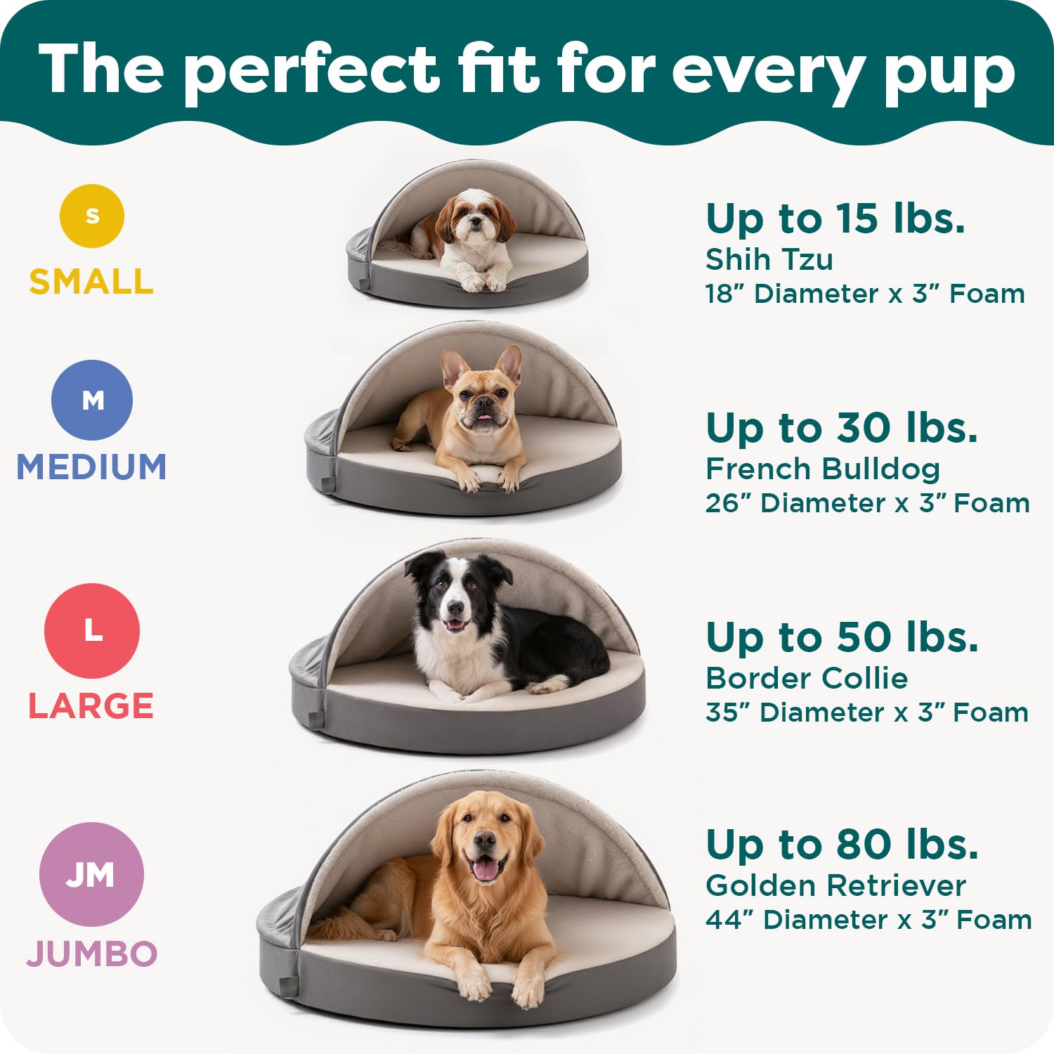 Furhaven 35" Round Orthopedic Dog Bed for Large/Medium Dogs w/ Bed