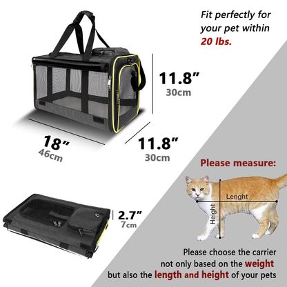 GAPZER Cat Carriers for Large Cats + Soft Pet Carrier