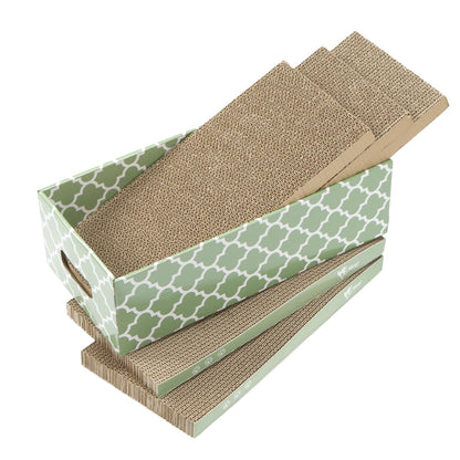 MECOOL Cat Scratching Board，5PC Cat Scratch Pad with Pad