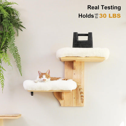 FUKUMARU Cat Wall Shelves, 2 Platform Cats Walls Furniture, Cushion