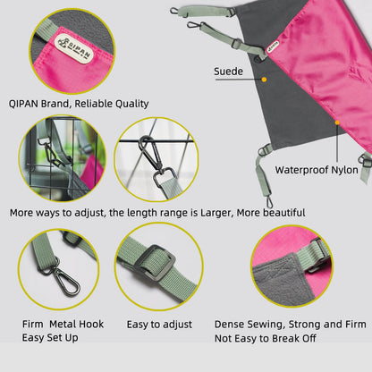 QIPAN 2 Pieces Cat Hammock, Breathable Indoor Pet Bed, Washable Bed