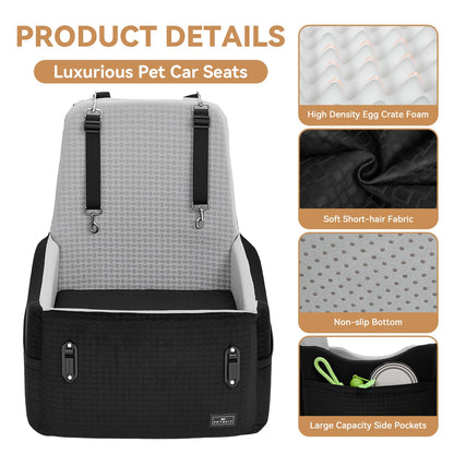 PETSFIT Dog Car Seat for Small/Medium Dogs Up to Patented Safety Seat