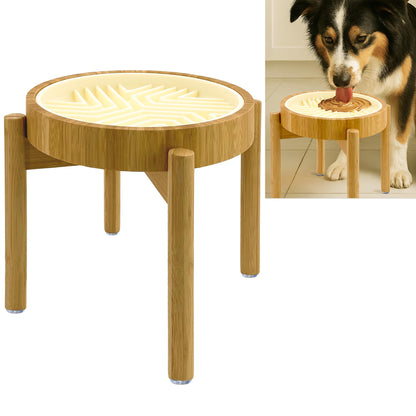 Raised Slow Feeder, Licking Mat/Pad Suitable for Wet and Dry Feeder