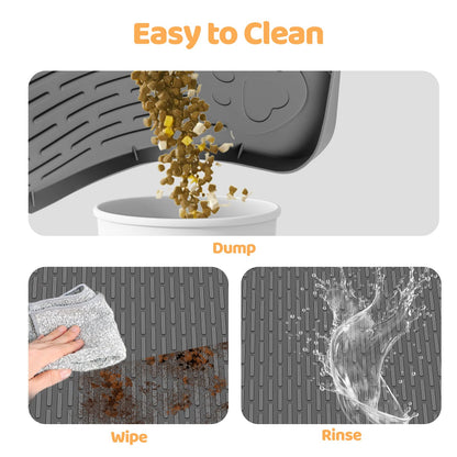 Bartuke Cat Food Mat, 40" x 28" Cat Litter Mat Extra Large Mat