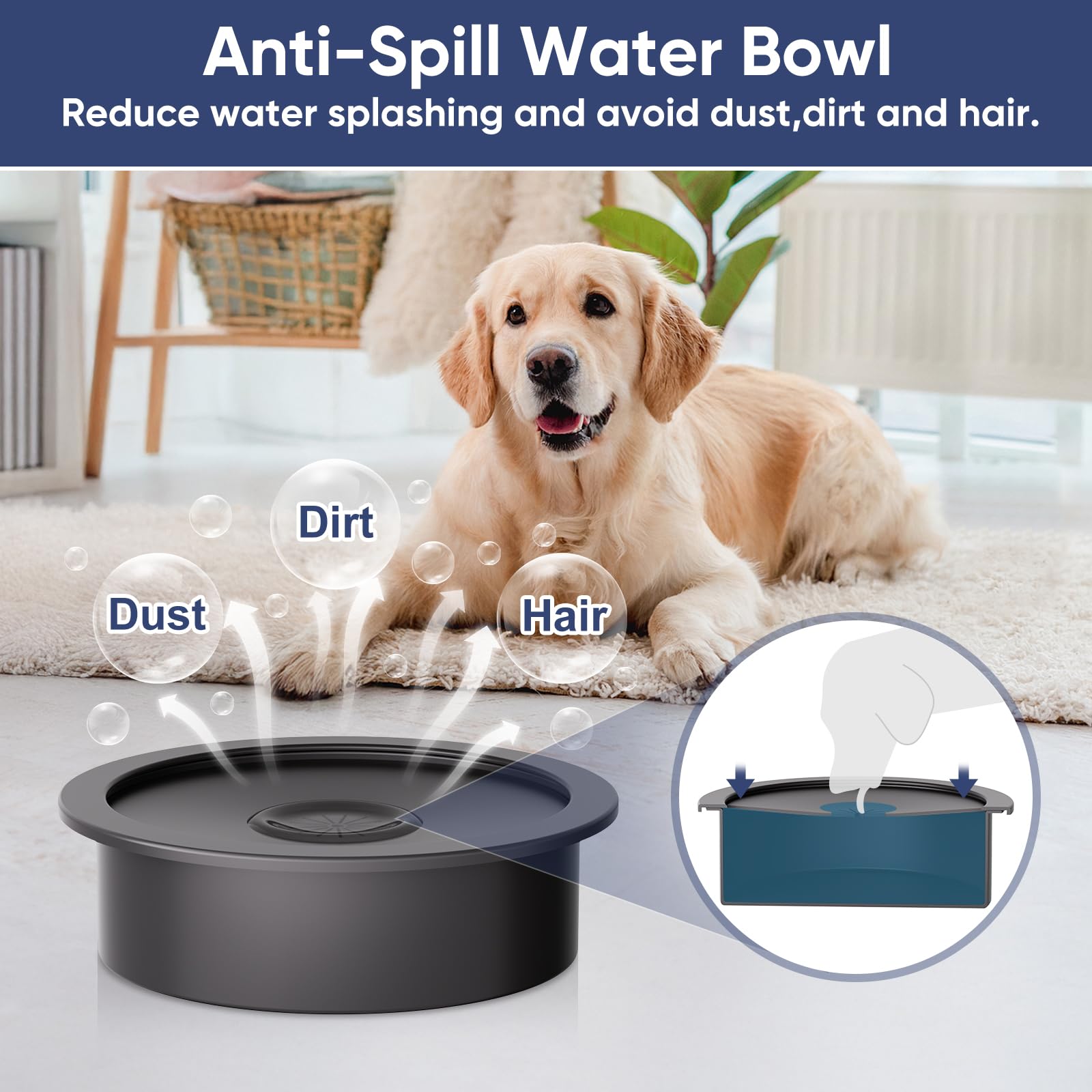 XIAZ Elevated Dog Bowls Large Breed Raised Dogs Bowl Stand Bowl