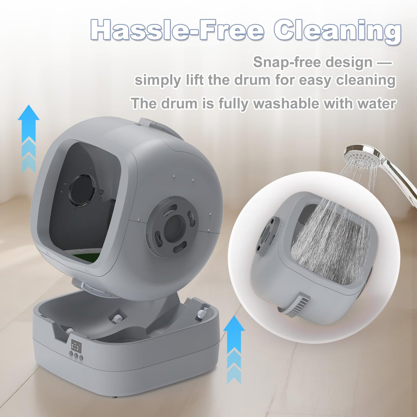 UPFAS Automatic Cat Litter Box Self Cleaning APP Control Weight Box