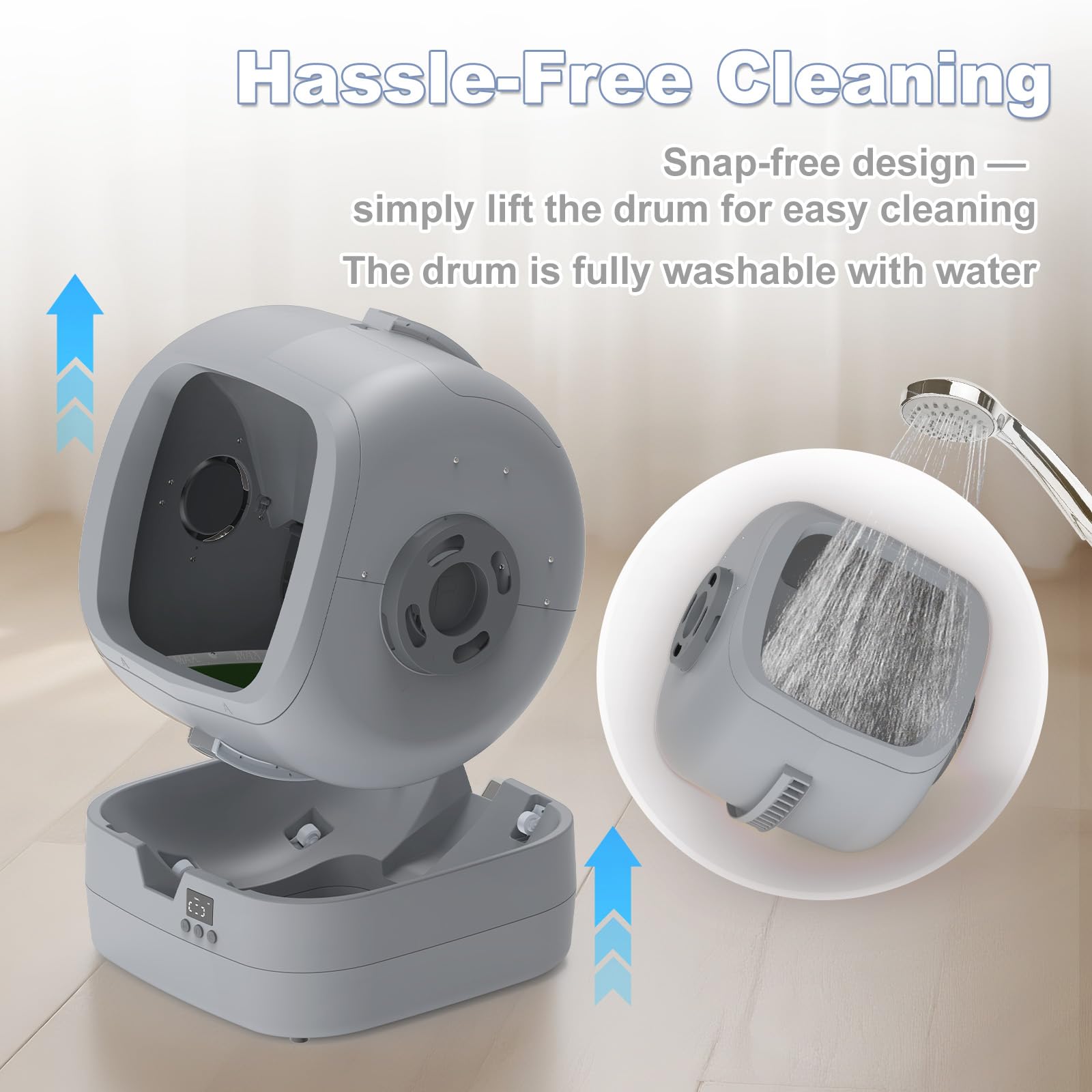 UPFAS Automatic Cat Litter Box Self Cleaning APP Control Weight Box