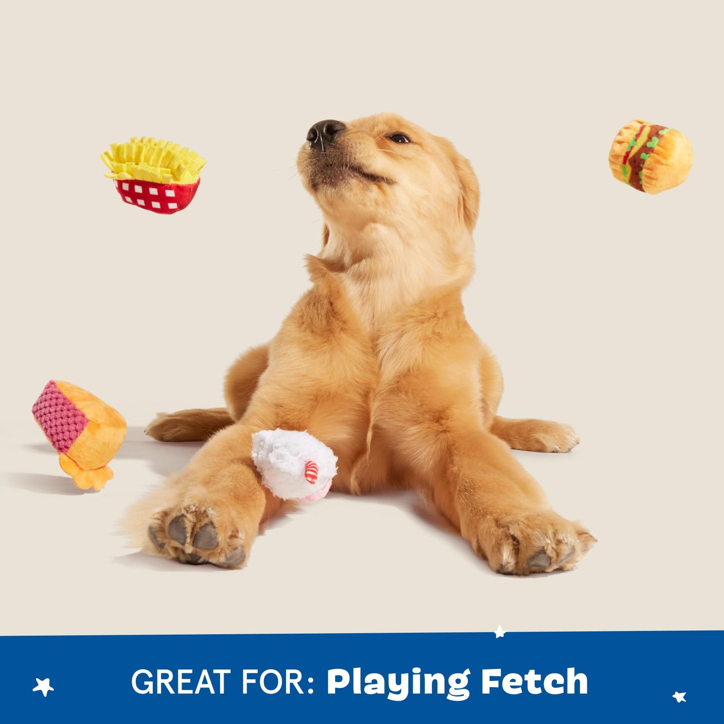 Barkbox Dine Dash Dog Toy Bundle Squeaky Dog Toys Plush Dog Toys Plush