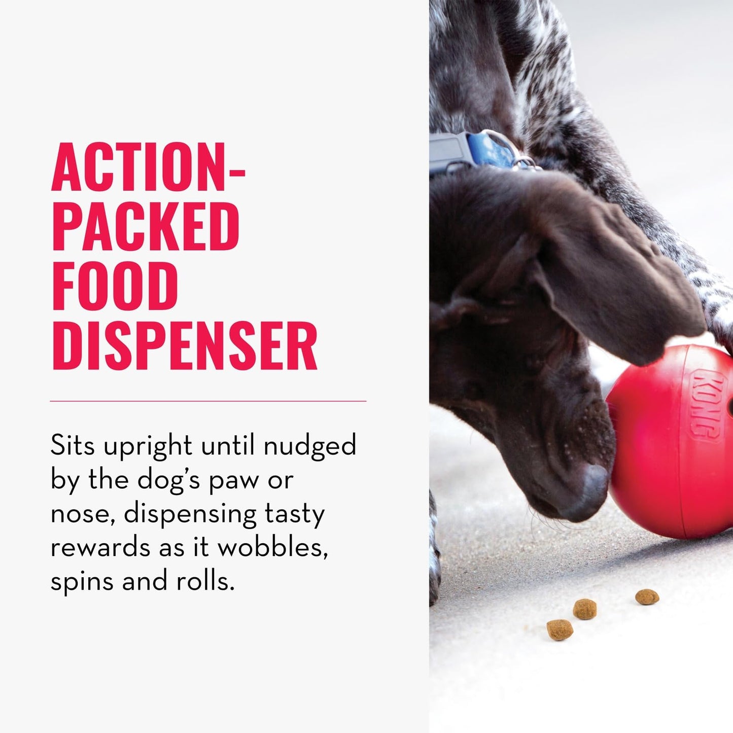 KONG Wobbler Interactive Dog Toy for Treat Dispensing Dog Slow Feeder