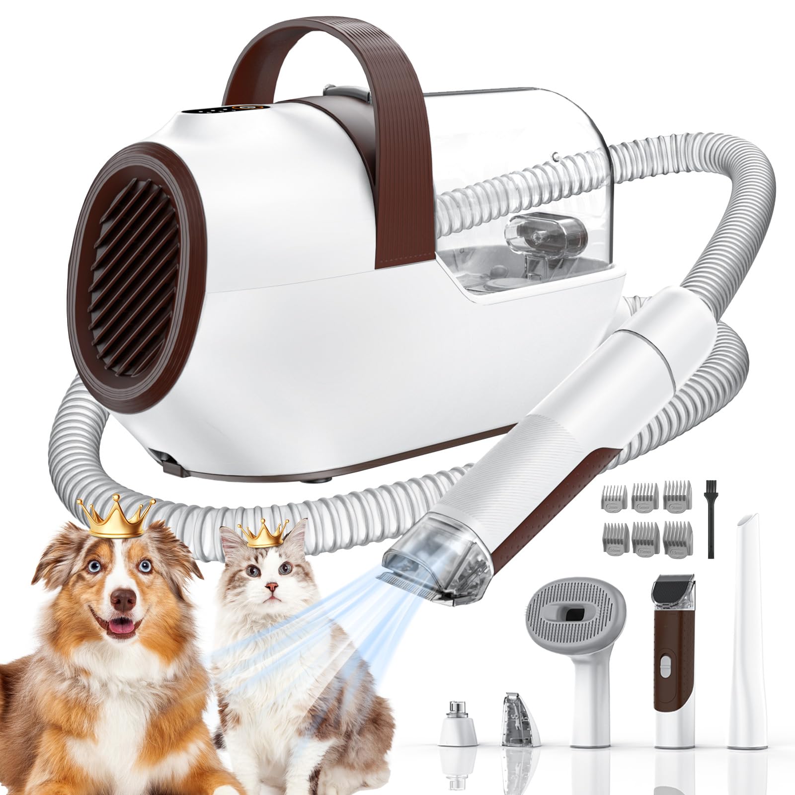 Ozumek Dog Grooming Vacuum, Dog Grooming Kit with Pet Clipper Clipper