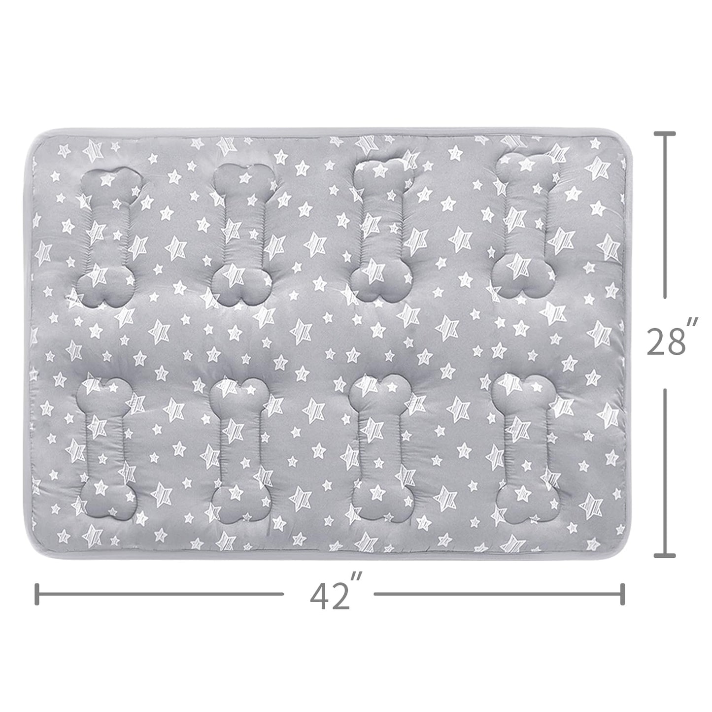 Dog Crate Mat (42" X 28"), Soft Dog Bed Mat with Cute Prints Bed