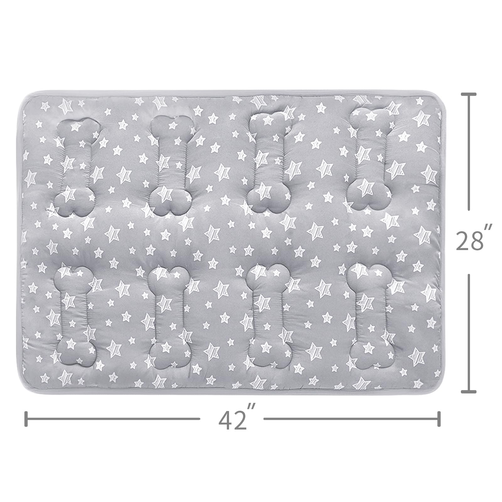 Dog Crate Mat (42" X 28"), Soft Dog Bed Mat with Cute Prints Bed