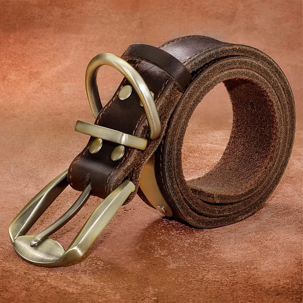 Didog Genuine Leather Dog Collars with Engraved Nameplate Collar