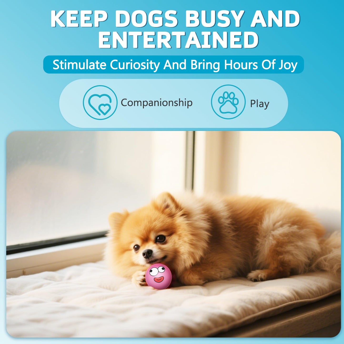 HDSX Squeaky Dog Toys Soft Latex Rubber Squeaky Dog Balls for Balls