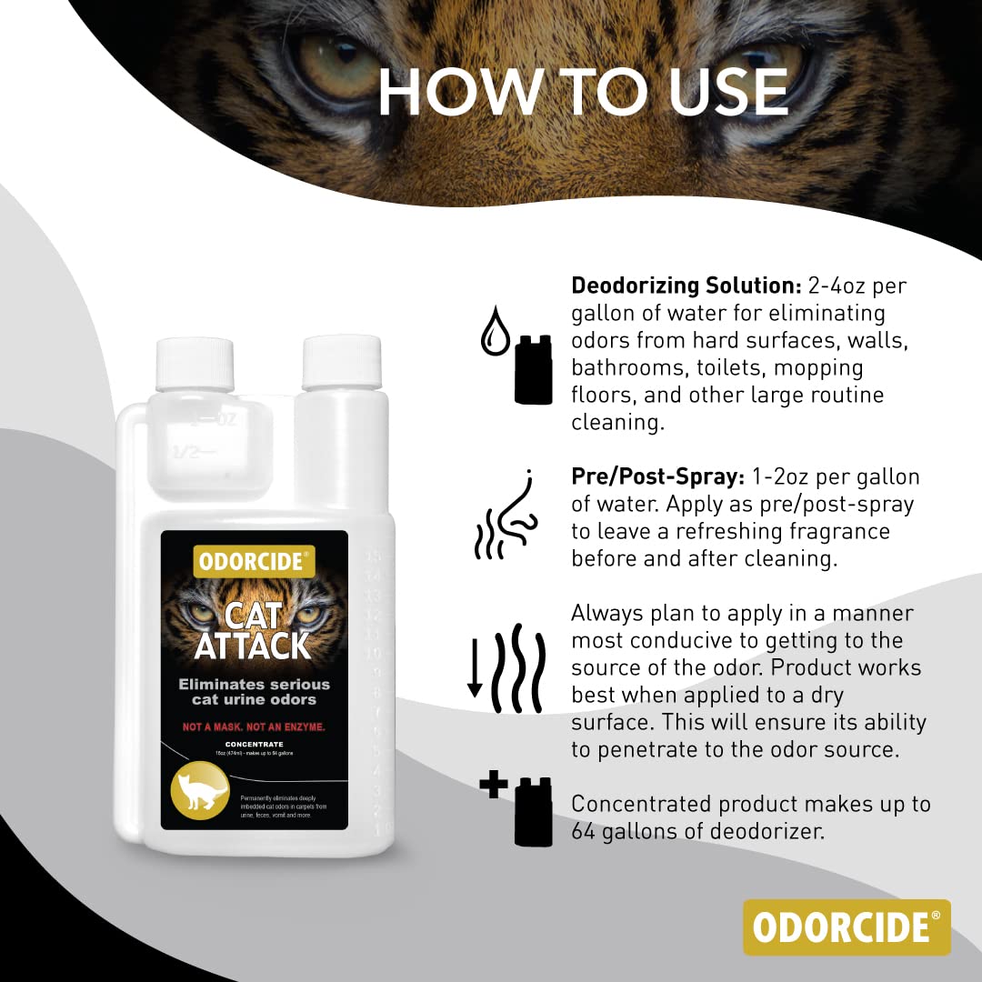 Odorcide Cat Attack Concentrate Odor Eliminator Cat Urine Remover Box