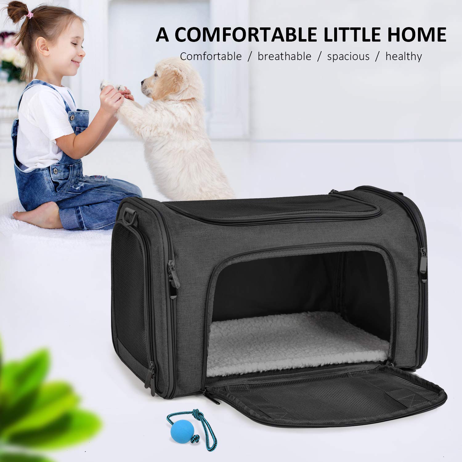 Henkelion Large Soft Sided Cat and Pet Carrier for Cats and Carrier