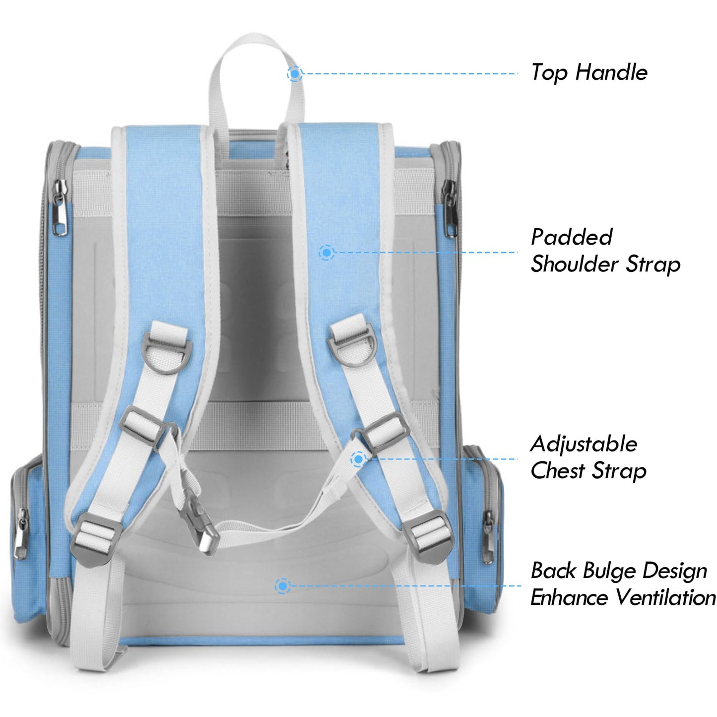 Cat Backpack Carrier, Large Pet Backpack with Kitten Wand Carrier