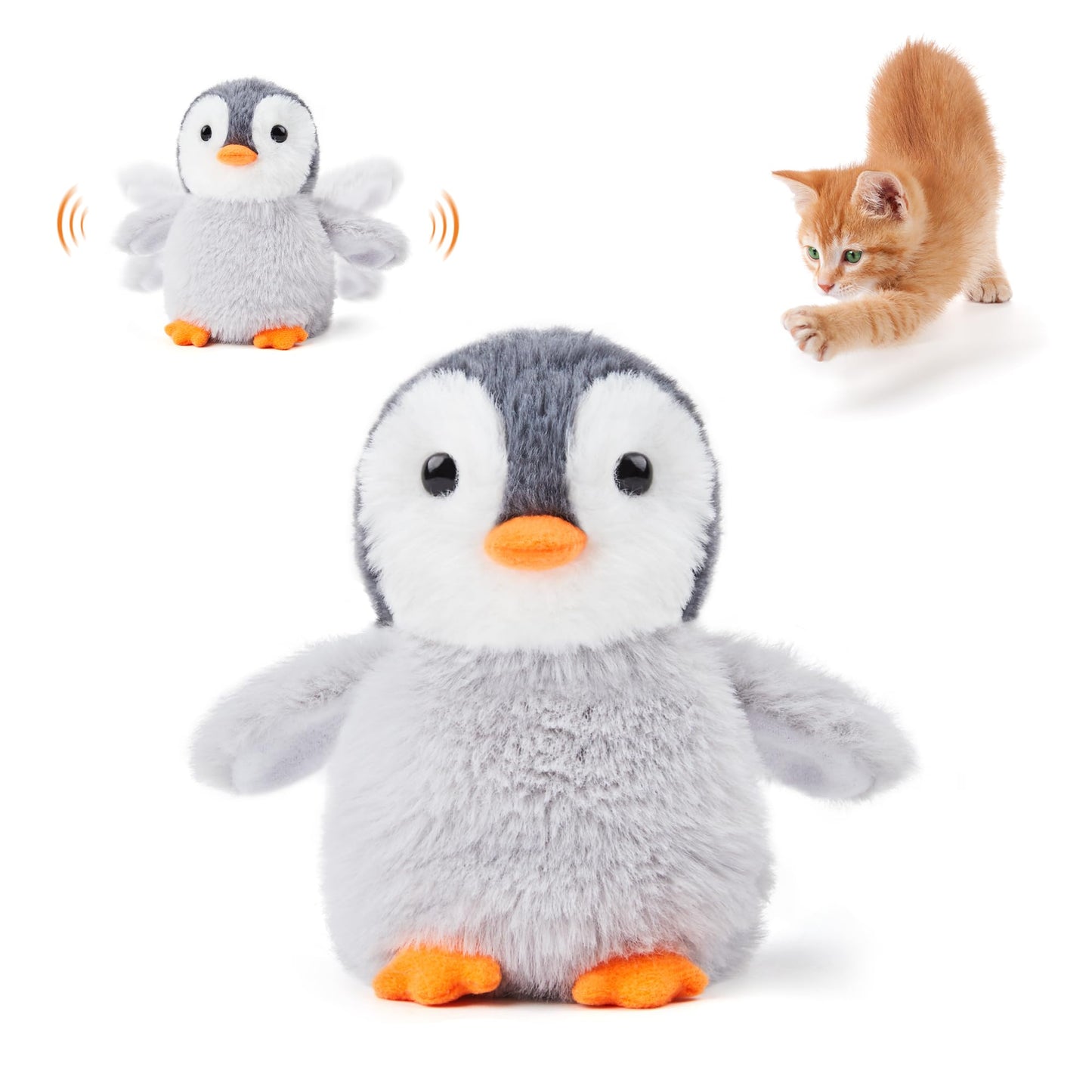 Potaroma Flapping Cat Toys Emperor Penguin, Rechargeable, Catnip