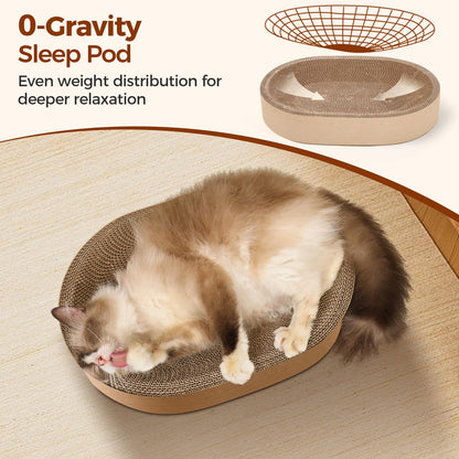ComSaf Cat Scratching Board Cat Scratcher Bed for Indoor Bed