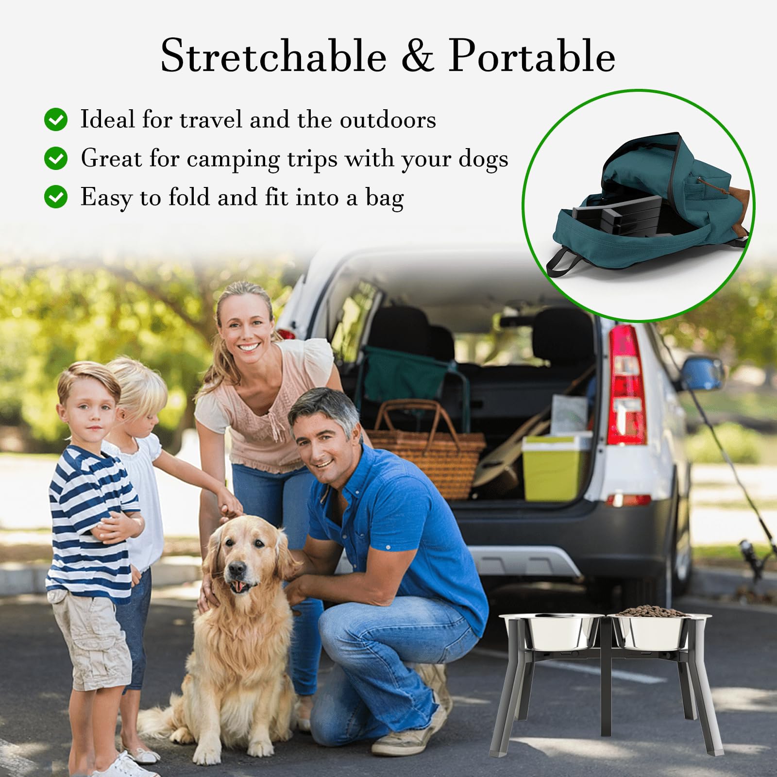 SHAINFUN Elevated Dog Bowl Stand for Medium Large Breeds, Bowl