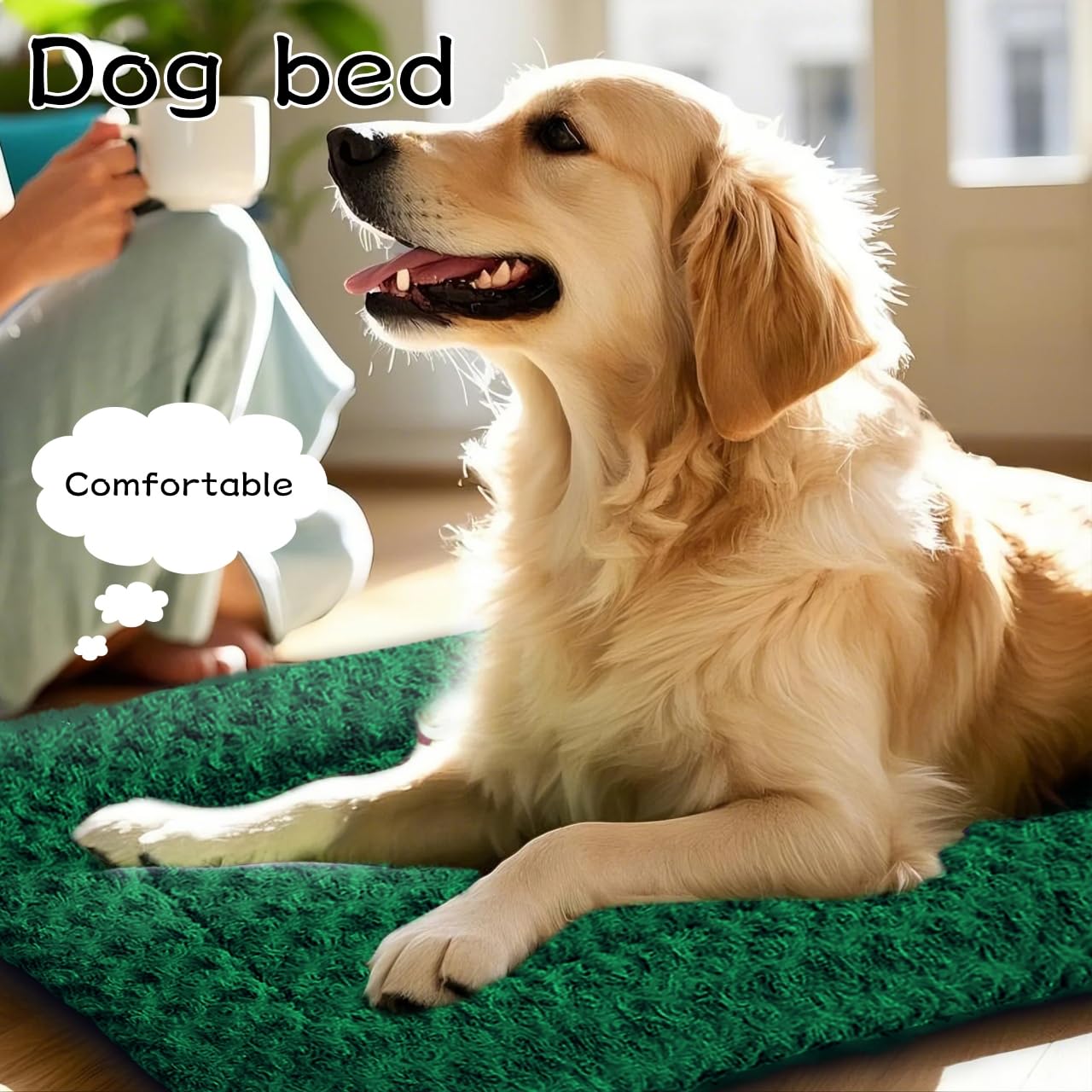 Dog Beds Crate Pad, Dog Bed Mat for Large Dogs Sleeping, Bed