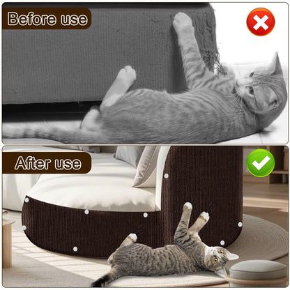 Cat Scratch Mat, x15.9" Trimmable Self-Adhesive Cats Scratch Mat