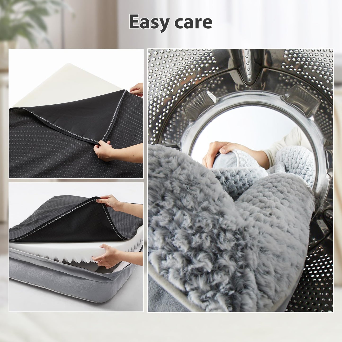 LEXTRO Orthopedic Dog Beds for Large Dogs,Waterproof Dog Bed, Egg Bed