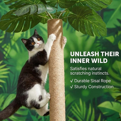 LEMONDA Cat Scratching Post,Cat Scratcher Tree with 3 Scratching Posts