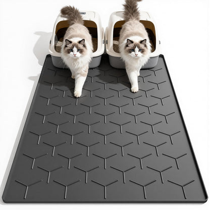 Garoopion Cat Mat for Litter Box, Large 40" X 28" Cat Litter Mat