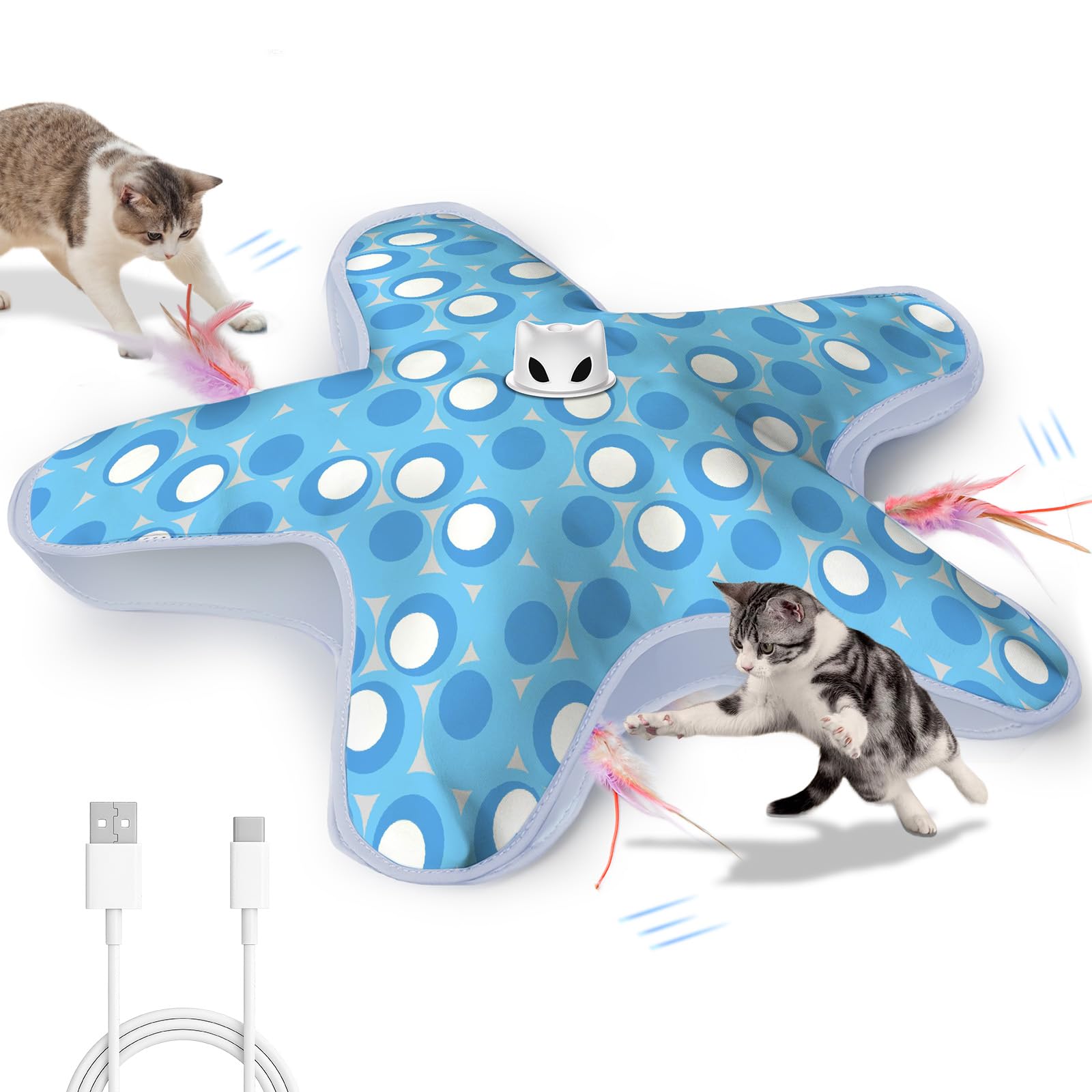 Rechargeable Interactive Cat Toys, Automatic Cat Toy for Indoor Toys