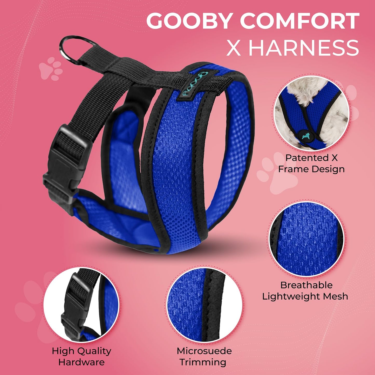 Gooby Comfort X Head In Harness Medium No Pull Small Dog Harness